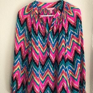 Lilly Pulitzer Kaleidoscope blouse small
